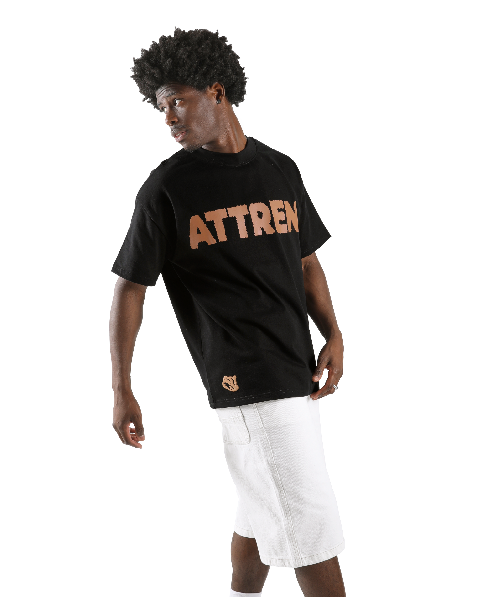 Wavy - Oversized T-shirt Black/Tan