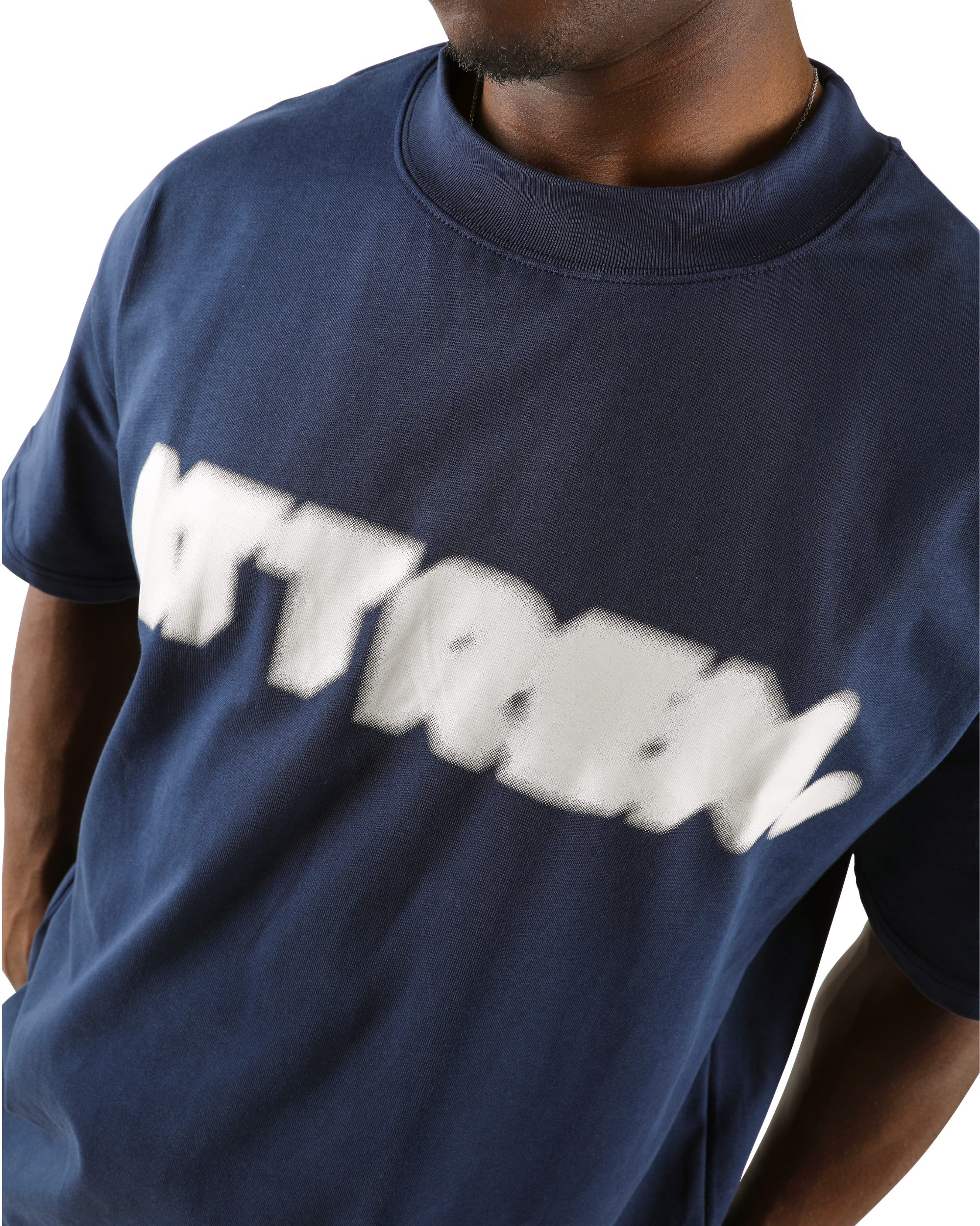Out of Focus - Oversized Tee Navy/White