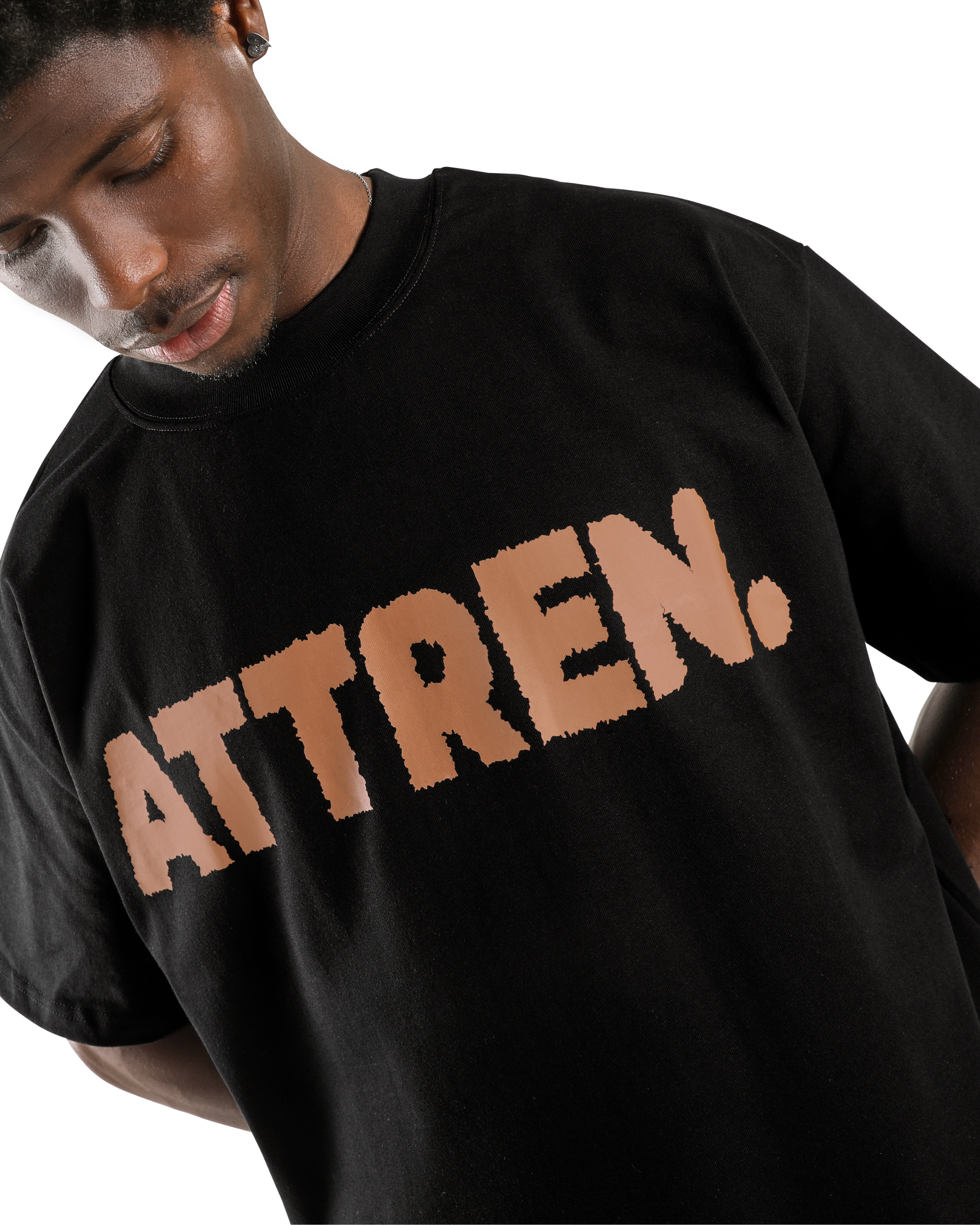 Wavy - Oversized T-shirt Black/Tan