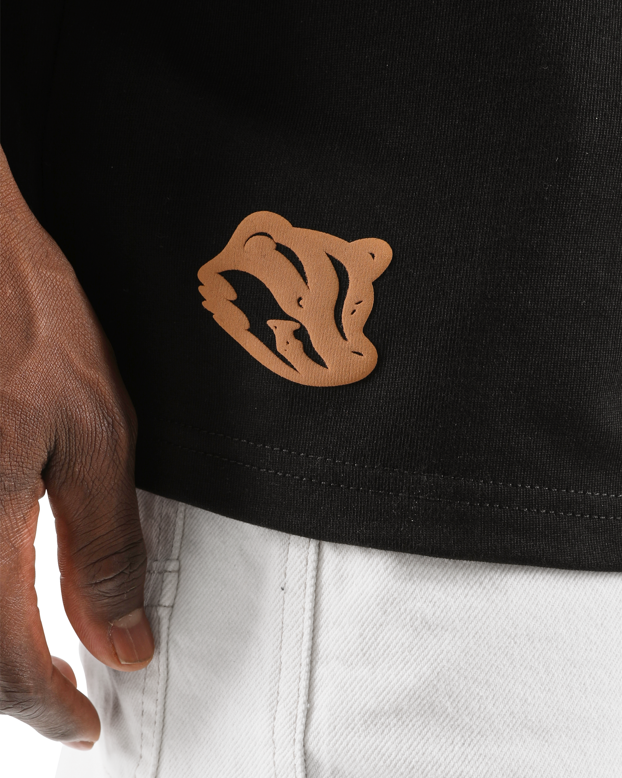 Wavy - Oversized T-shirt Black/Tan
