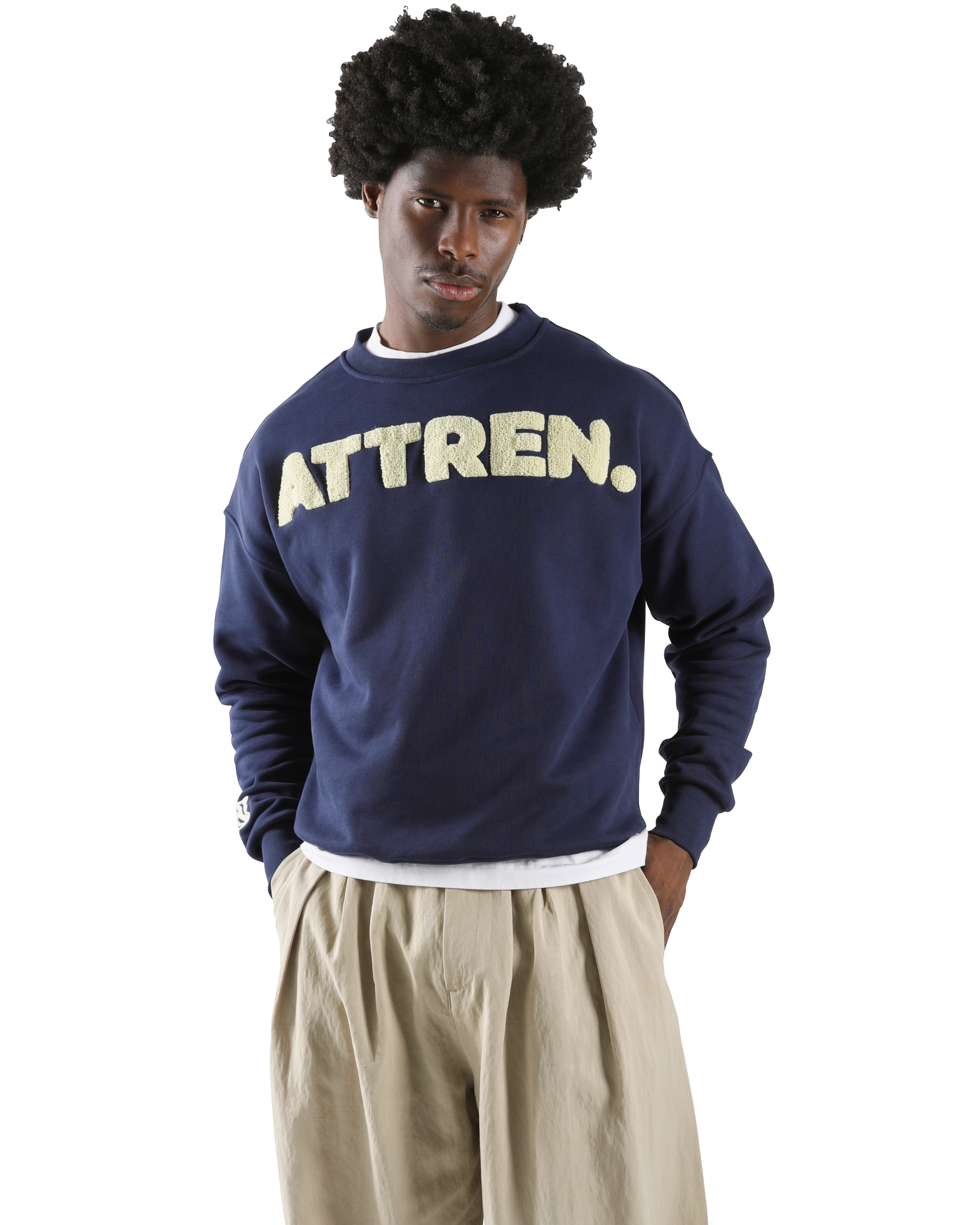 Club Crewneck Sweatshirt Navy/Cream