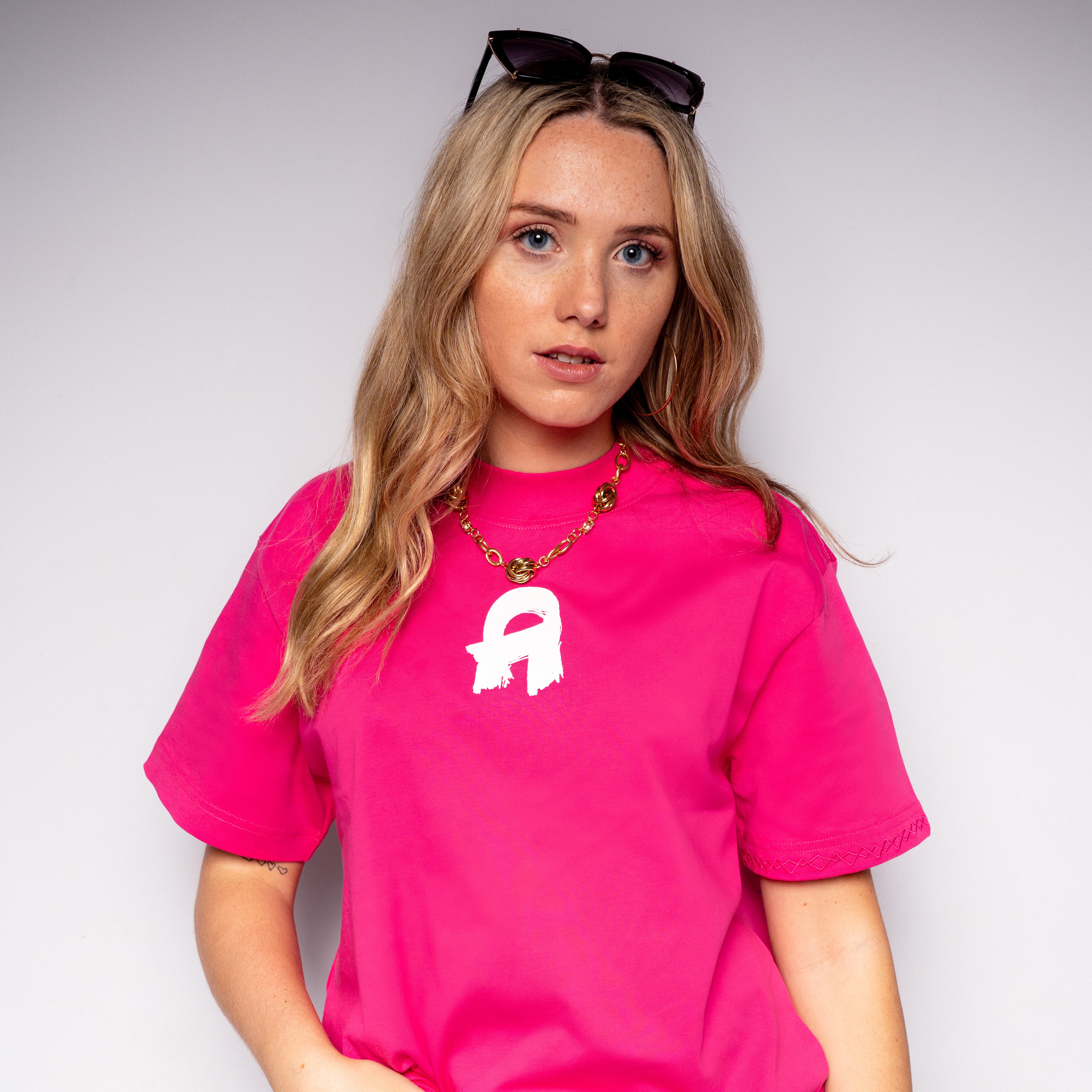 NEW RELEASE - Limited Edition- 'artjaz' graphic tee - Pink - Womens