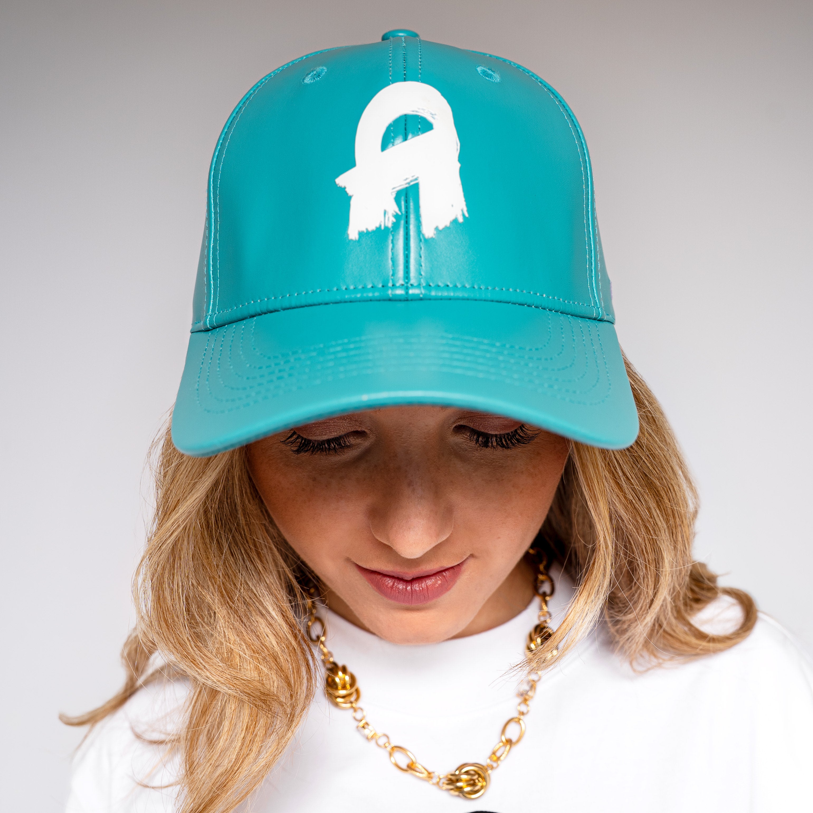 The Leather SnapBack - Teal