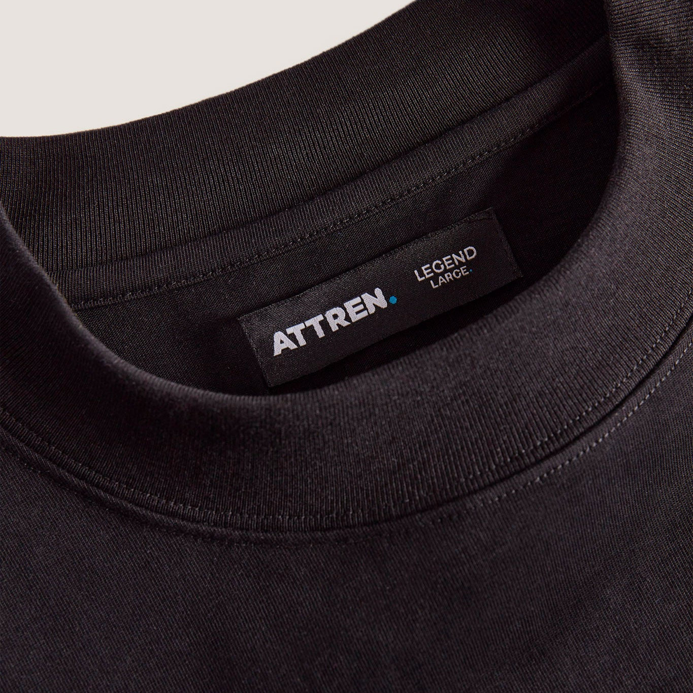 Black t-shirt with Attren logo on the collar